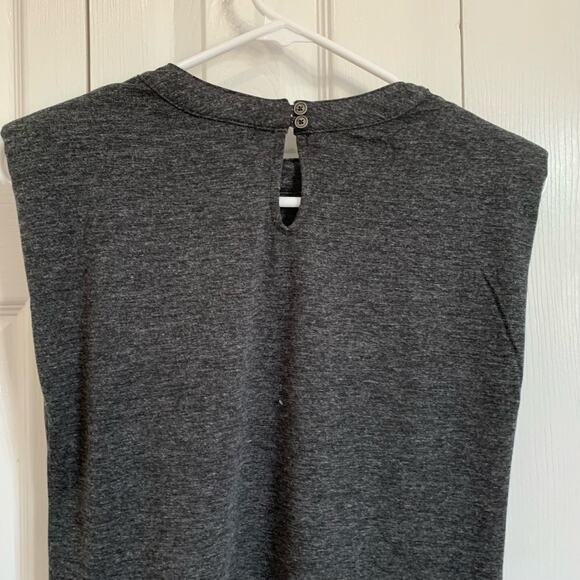 Banana Republic NWT Heathered Gray Structured Sleeveless Top XS - Picture 5 of 9